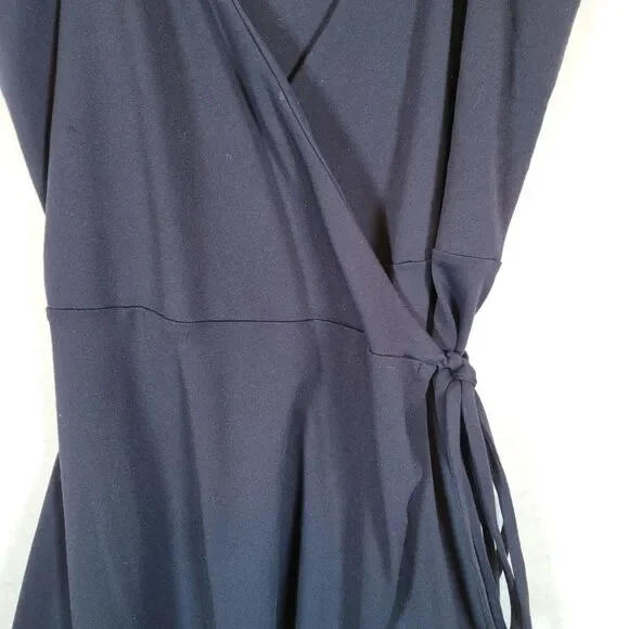 Susana Monaco Womens Wrap Short Dress Size Small Blue Tank Spaghetti Strap Sexy - Picture 3 of 8